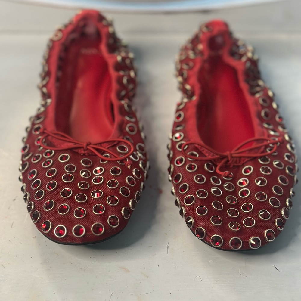 Mango Scarlet Eyelet Loafers